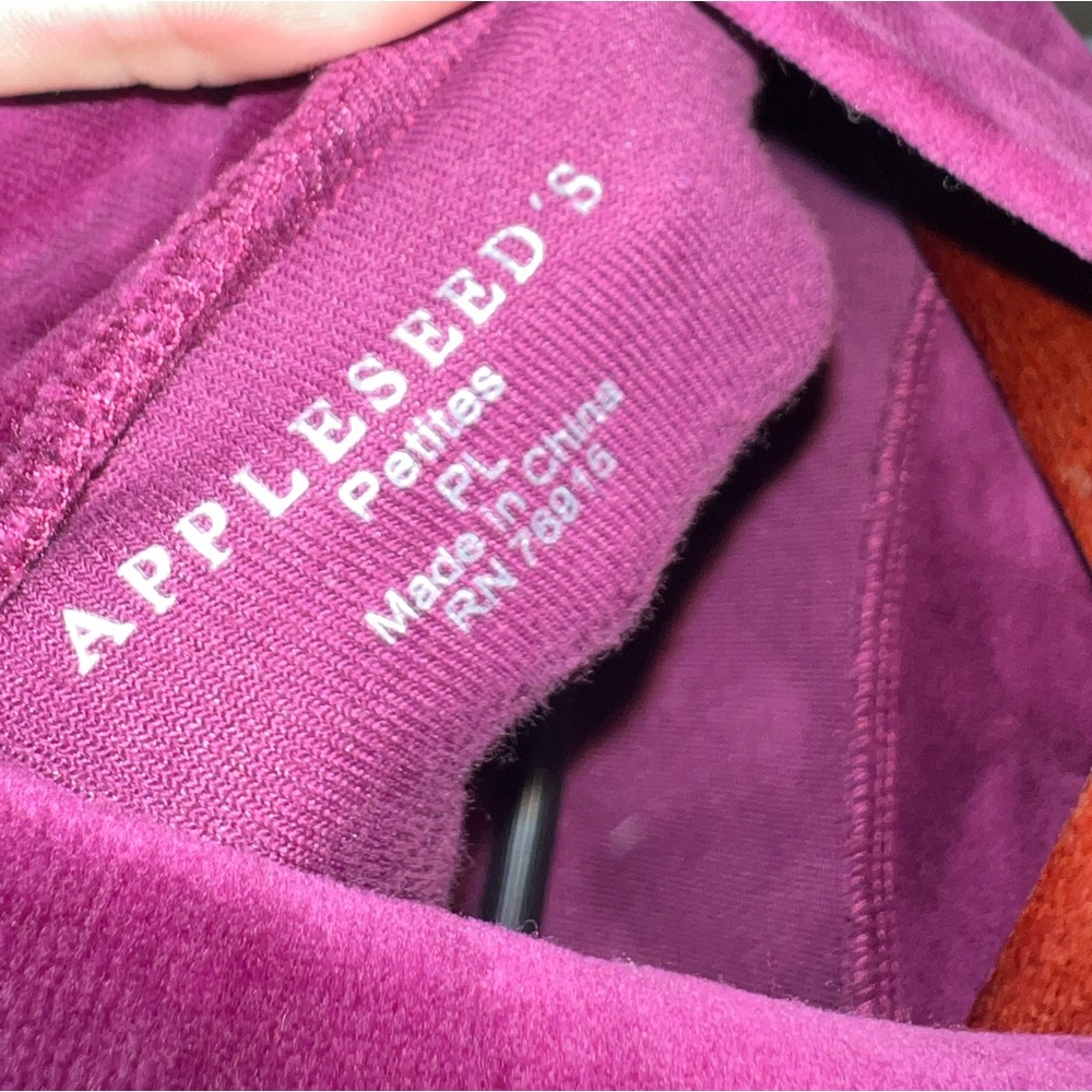 appleseeds petites dark purple sweatshirt size PL - Picture 5 of 5
